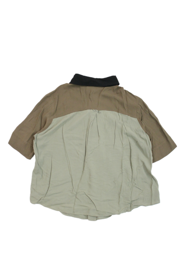 Contrast Fabric Pocket Shirt