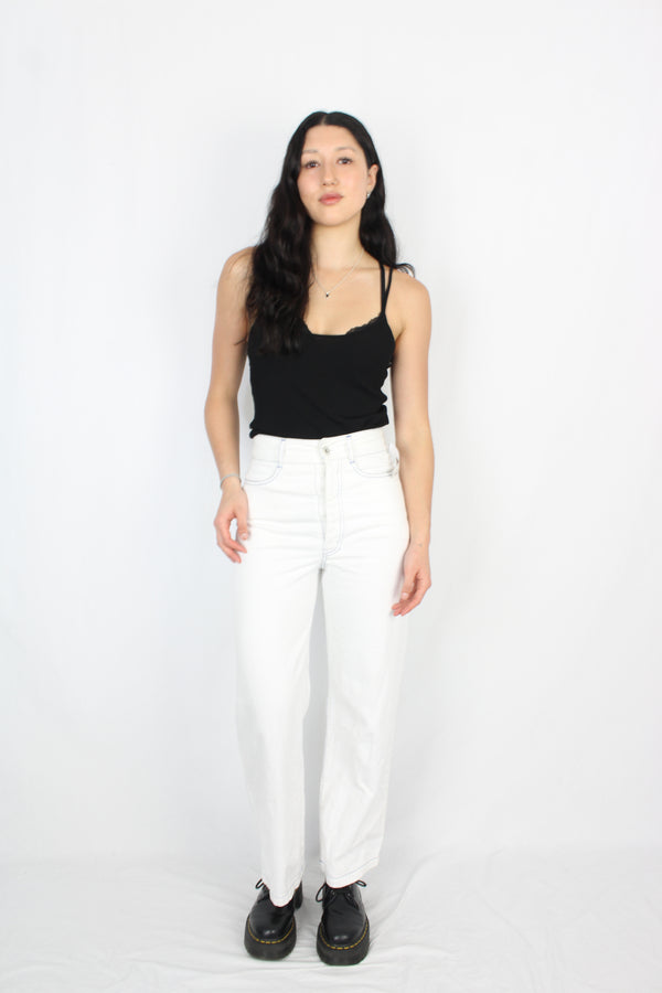 Kowtow - White Cropped Jeans