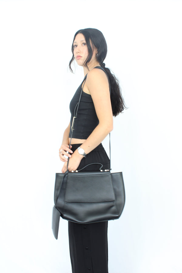 Karen Walker - Black Leather Crossbody Bag