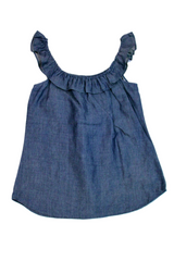 Denim Frill Top