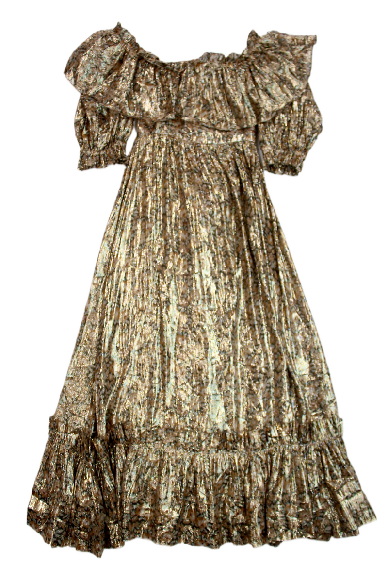 Love Shack Fancy Metallic Maxi Dress Recycle Boutique