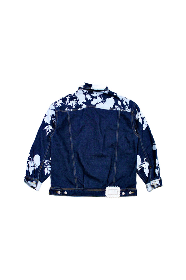7 For All Mankind - Floral Silhouette Denim Jacket