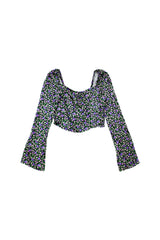 Topshop- Shirred Floral Top