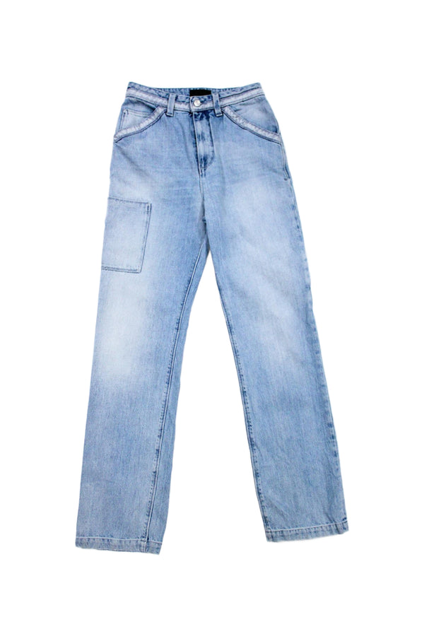 R + A - Cargo Style Straight Jeans