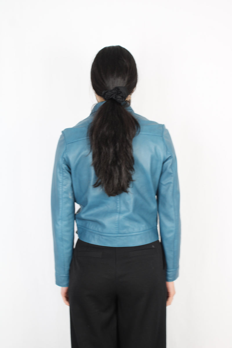 Kate Sylvester - Teal Leather Jacket