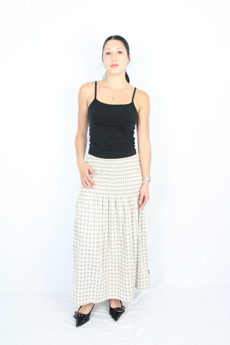 Nes - Gingham Tiered Skirt