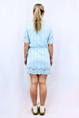 TULAROSA - Crochet Lace Wrap Dress