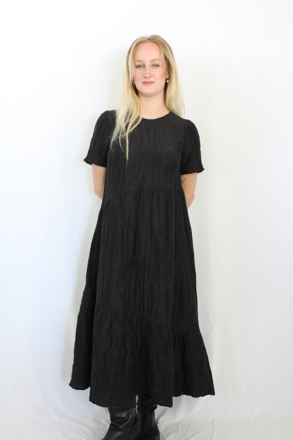 Loose Tiered Smock Dress
