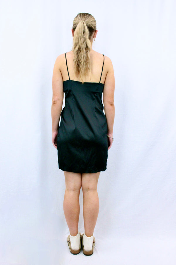 Zara - Satin Buttoned Wrap Dress