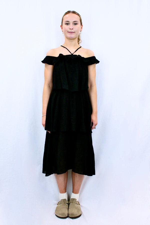 & other stories - Crinkle Chiffon Tiered Midi