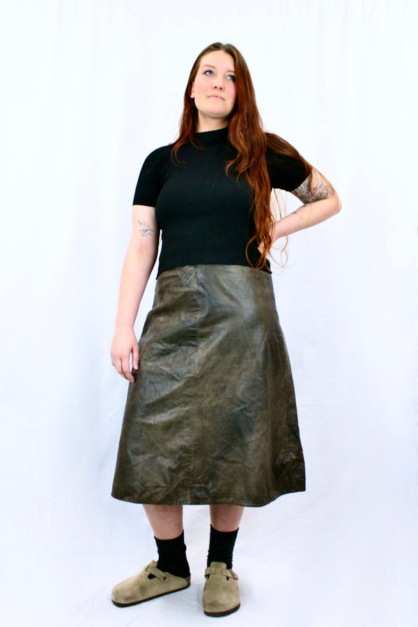 Esterel Diefusion - Leather Skirt