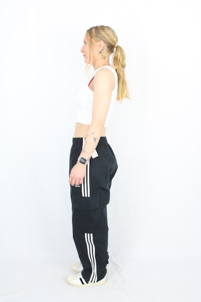 Adidas - Straight Leg Black Trackies