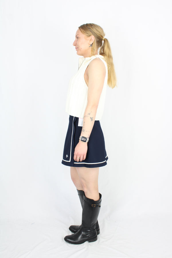 Vintage Navy Wrap Skirt