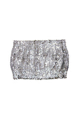 Silver Sequin Stretch Mini