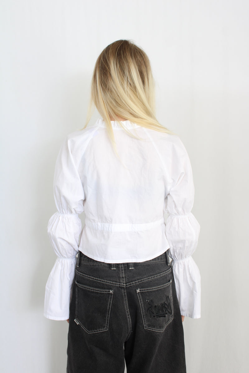 Button-Up Puff Top