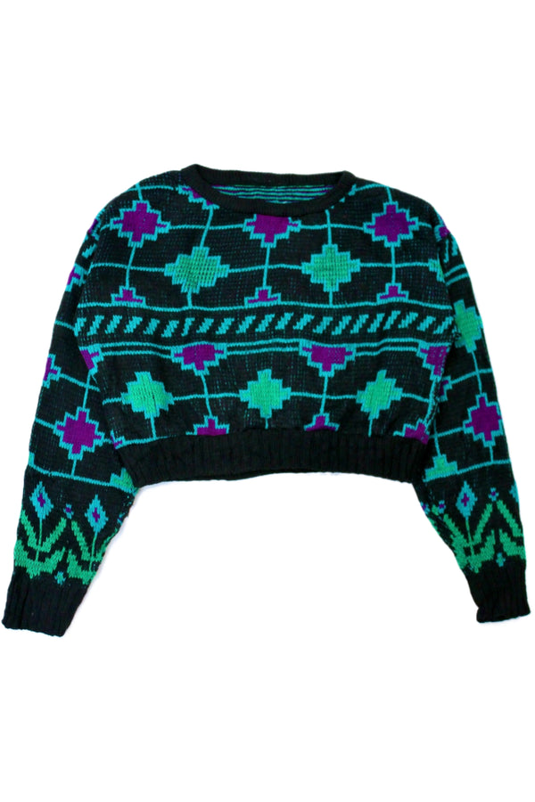 Patterned Crop Knit