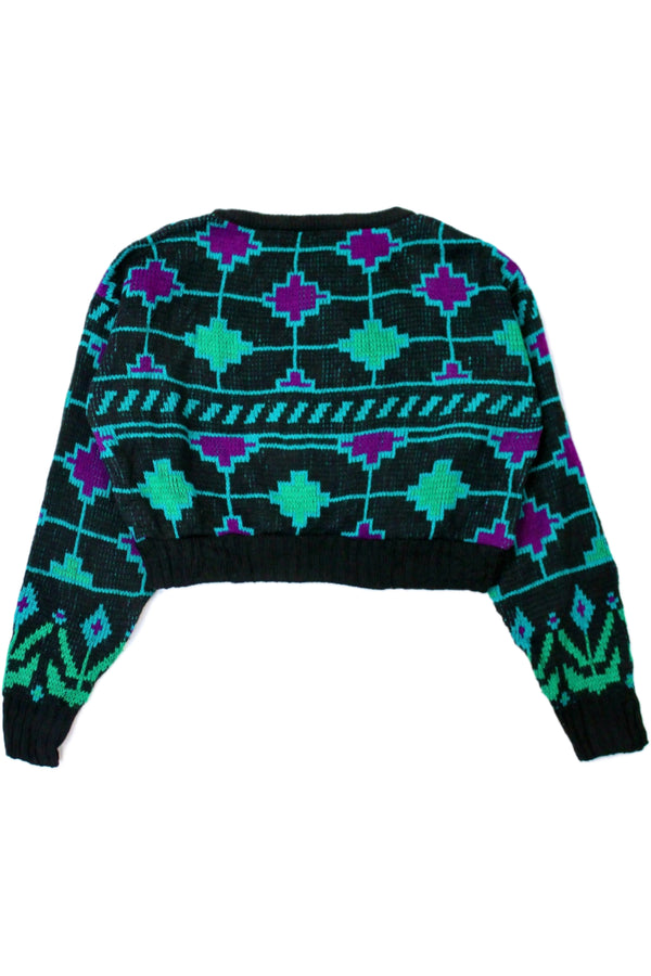 Patterned Crop Knit