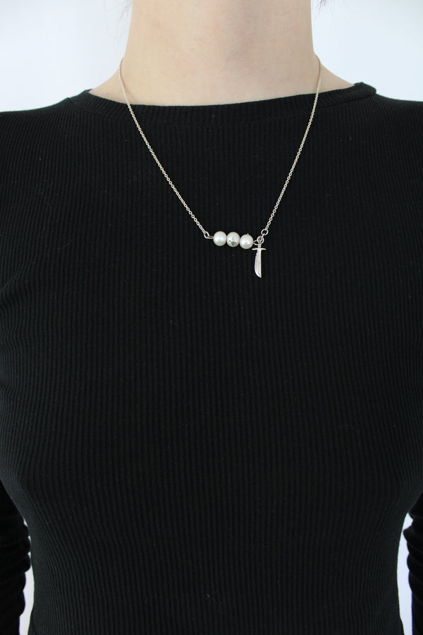 Pearl Dagger Necklace