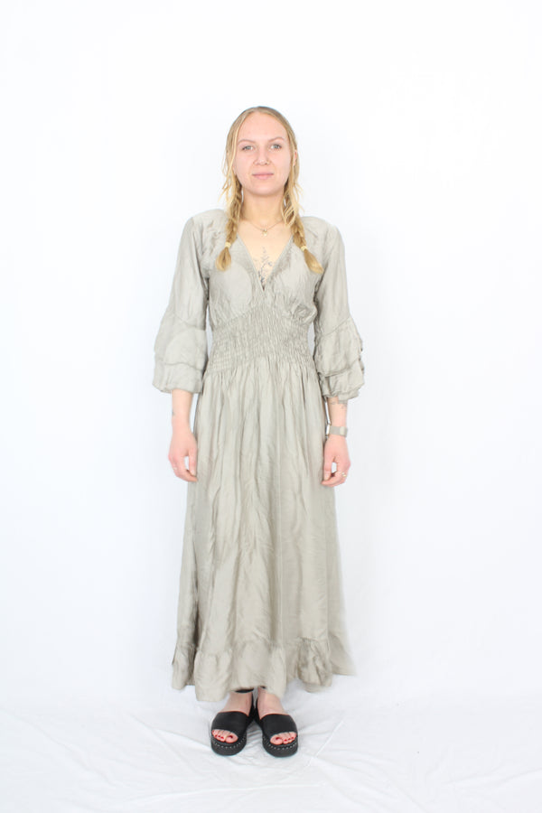 One - Grey Silk Dress