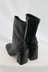 Siren - Leather Croc Chunky Boot