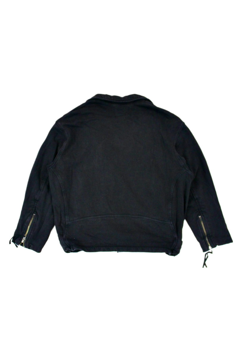 Biker Style Sweatshirt Jacket