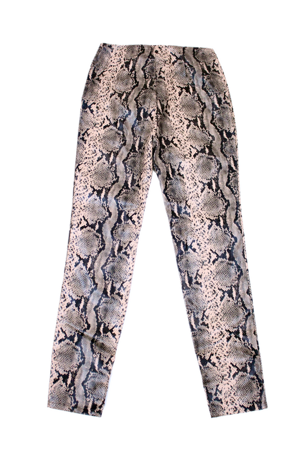 Faux Leather Snake Pants