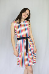 Striped Belted Dress