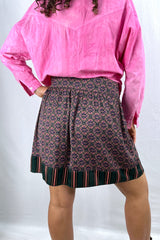 Flowy Geometric Pattern Mini Skirt