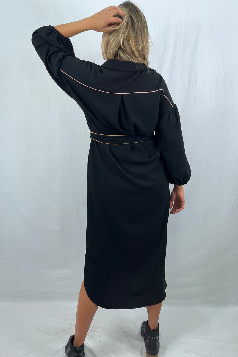 Belted Dress with Pockets