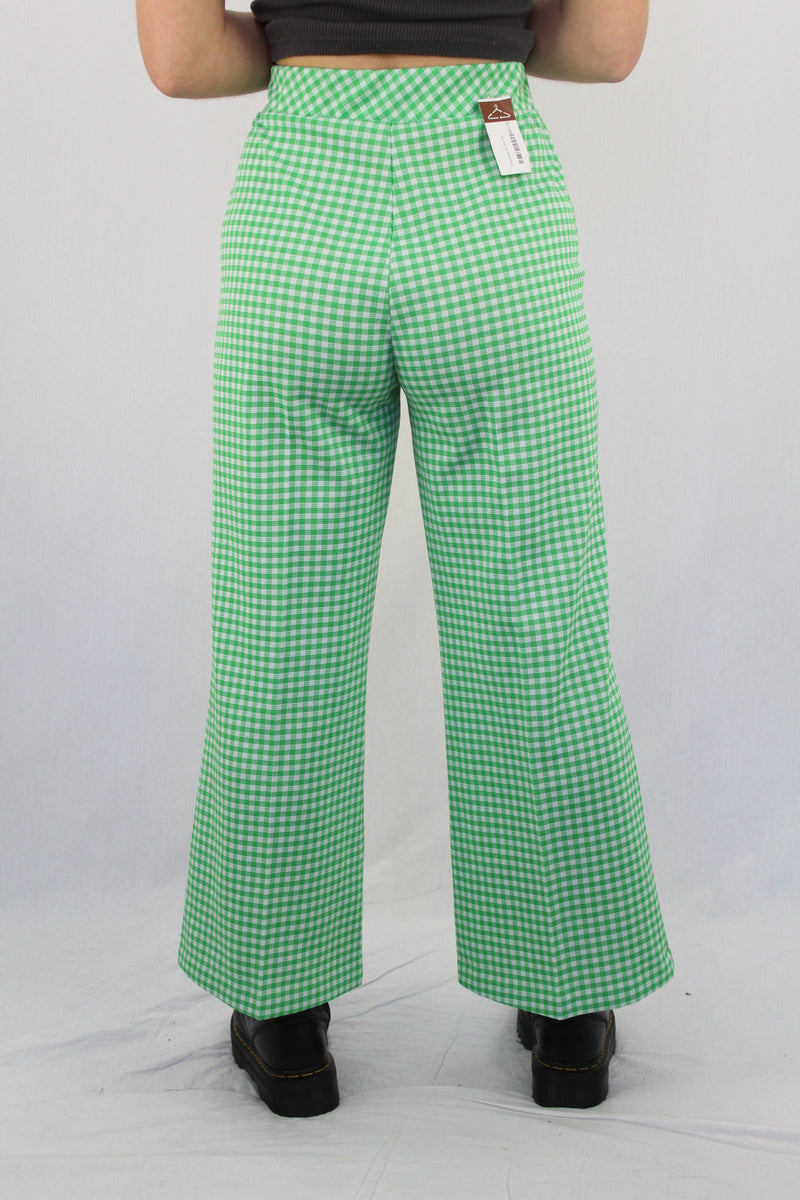 Green Gingham Pants