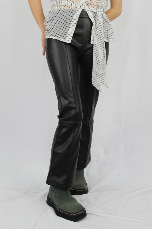 Leather Look Flares