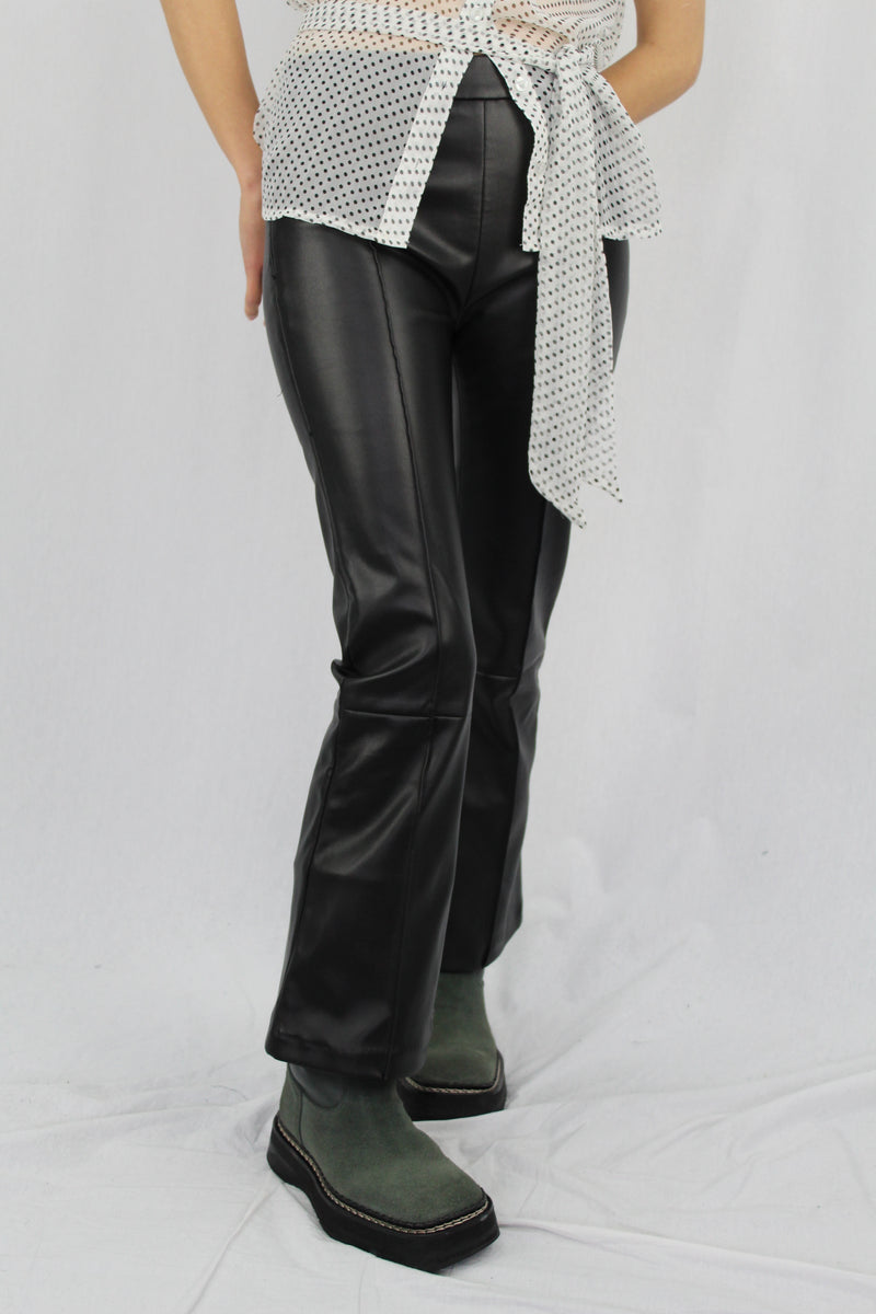 Leather Look Flares