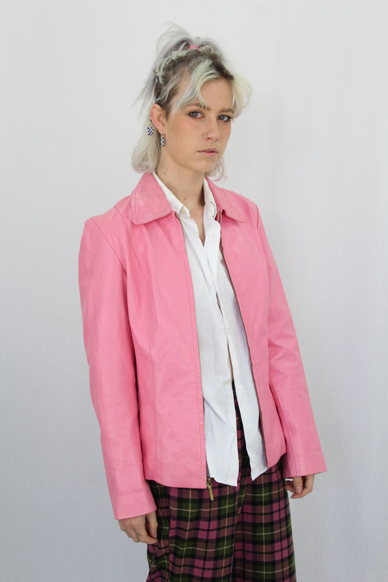Barbie Pink Leather Jacket