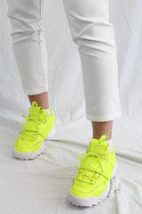 Neon Yellow Chunky Sneakers