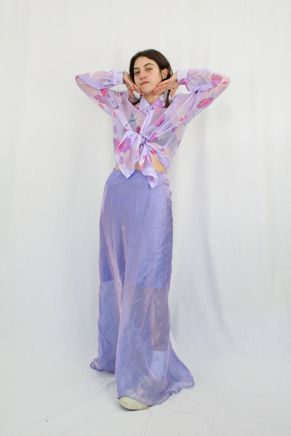 Sea Shine Purple Maxi Skirt
