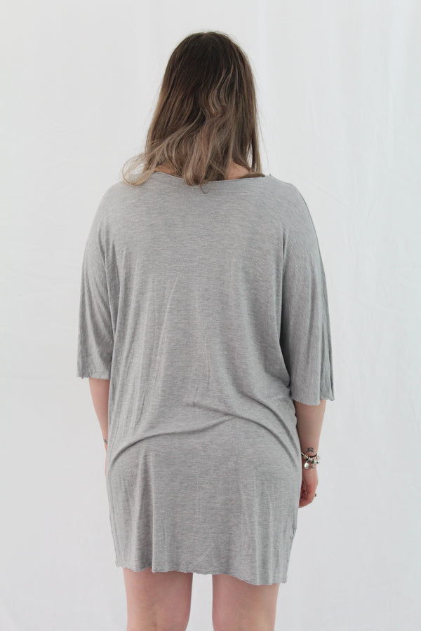 Grey Oversized T-shirt Dress