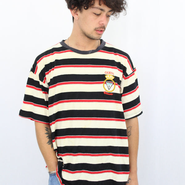 Guess striped t outlet shirt nz