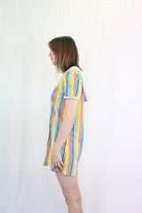 Vintage rainbow towel dress