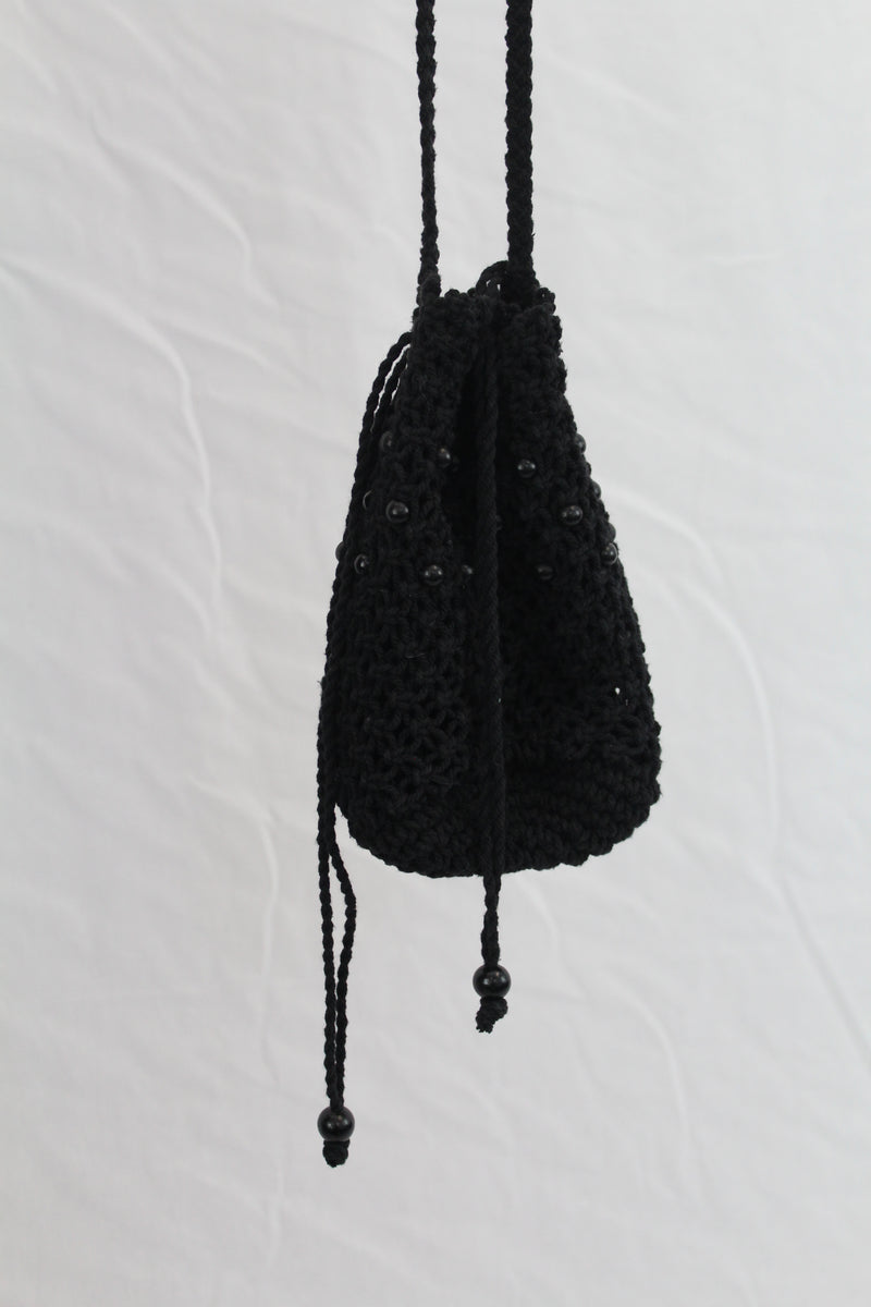 Black Crochet Sack
