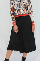 Mini Pleats Midi Skirt