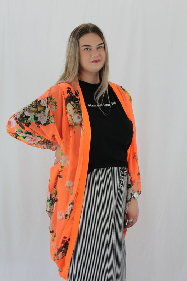 Neon Orange Kimono