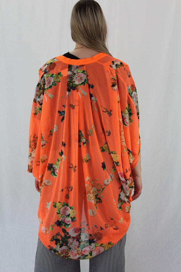 Neon Orange Kimono