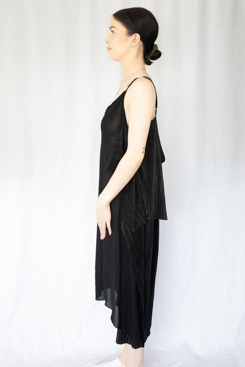 Floaty Dress with Pleated Back