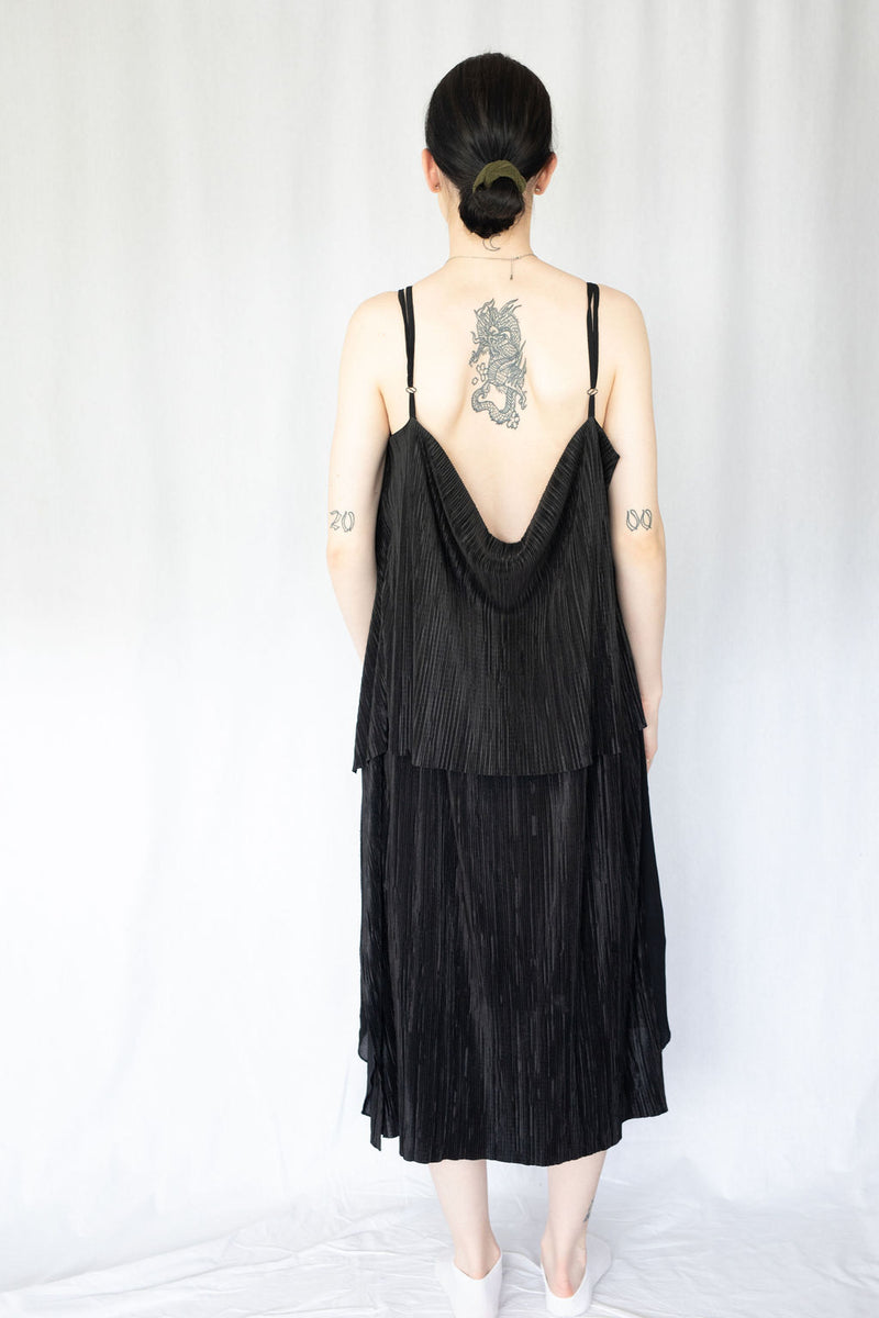 Floaty Dress with Pleated Back
